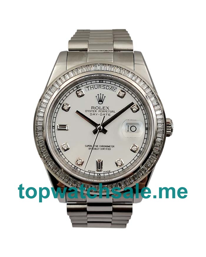 Replica Rolex Day-Date 118346 UK - 41MM Steel Male Rolex Day-Date Replica Watches - Blingwatches.co.uk