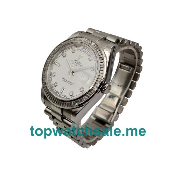 Replica Rolex Day-Date 118346 UK - 41MM Steel Male Rolex Day-Date Replica Watches - Blingwatches.co.uk