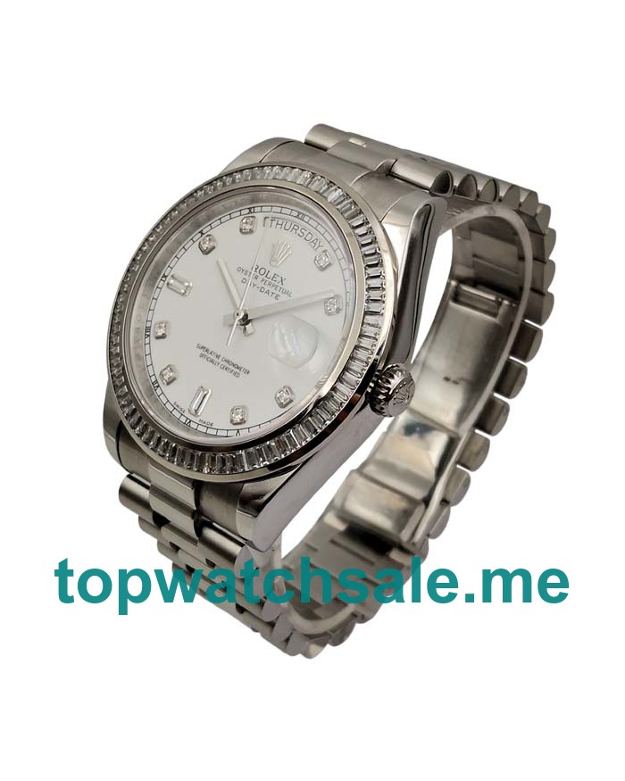 Replica Rolex Day-Date 118346 UK - 41MM Steel Male Rolex Day-Date Replica Watches - Blingwatches.co.uk