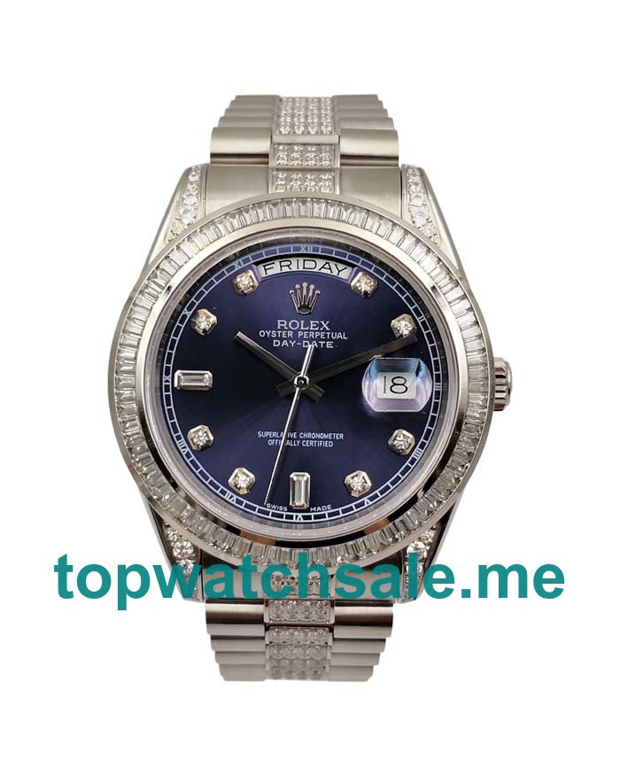 Replica Rolex Day-Date 118346 UK - 41MM Steel Male Rolex Day-Date Replica Watches - Blingwatches.co.uk