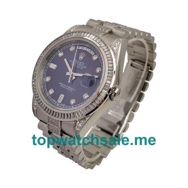 Replica Rolex Day-Date 118346 UK - 41MM Steel Male Rolex Day-Date Replica Watches - Blingwatches.co.uk