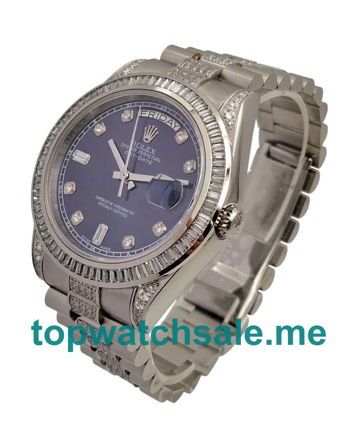Replica Rolex Day-Date 118346 UK - 41MM Steel Male Rolex Day-Date Replica Watches - Blingwatches.co.uk