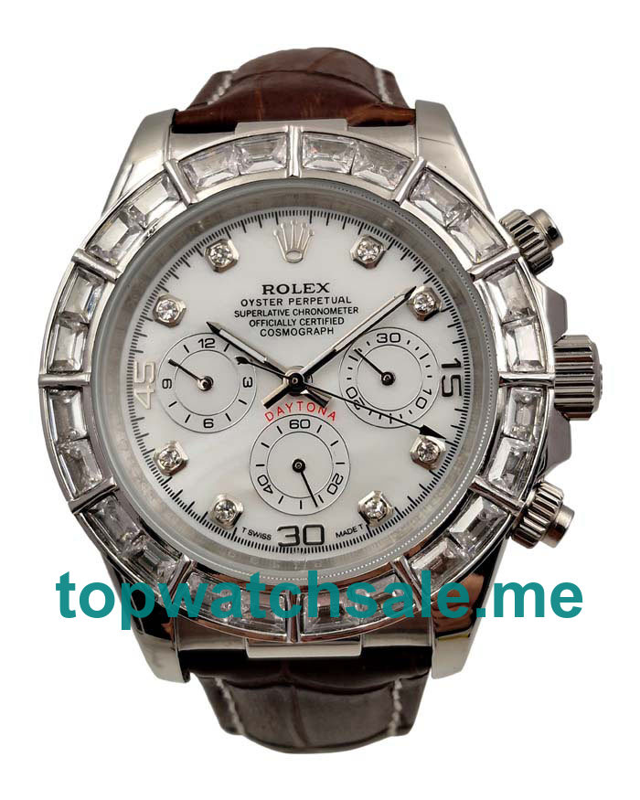 Replica Rolex Daytona 116589BR UK - 40MM Steel Male Rolex Daytona Replica Watches - Blingwatches.co.uk