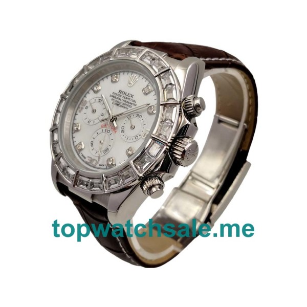 Replica Rolex Daytona 116589BR UK - 40MM Steel Male Rolex Daytona Replica Watches - Blingwatches.co.uk