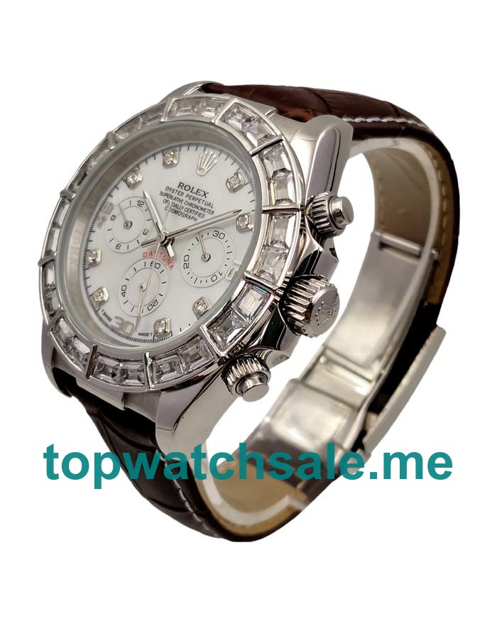 Replica Rolex Daytona 116589BR UK - 40MM Steel Male Rolex Daytona Replica Watches - Blingwatches.co.uk