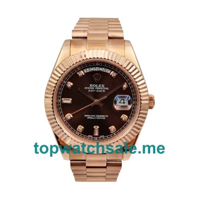 Replica Rolex Day-Date 218235 UK - 41MM Rose Gold Male Rolex Day-Date Replica Watches - Blingwatches.co.uk