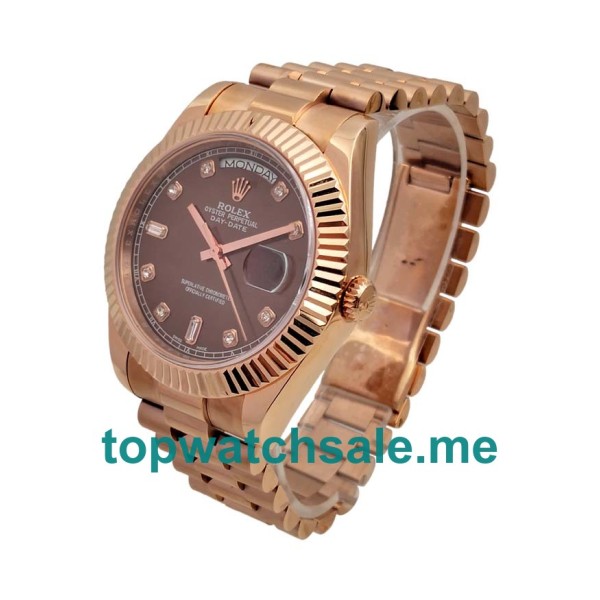 Replica Rolex Day-Date 218235 UK - 41MM Rose Gold Male Rolex Day-Date Replica Watches - Blingwatches.co.uk