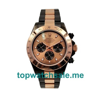 Replica Rolex Daytona 116505 UK - 40MM Steel & Rose Gold Male Rolex Daytona Replica Watches - Blingwatches.co.uk