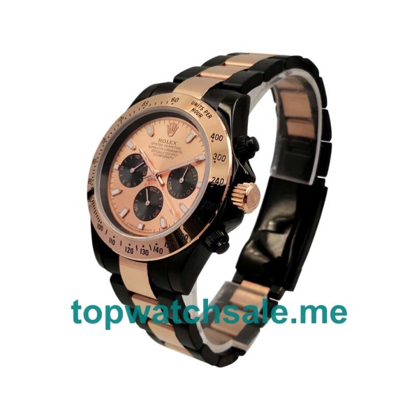 Replica Rolex Daytona 116505 UK - 40MM Steel & Rose Gold Male Rolex Daytona Replica Watches - Blingwatches.co.uk