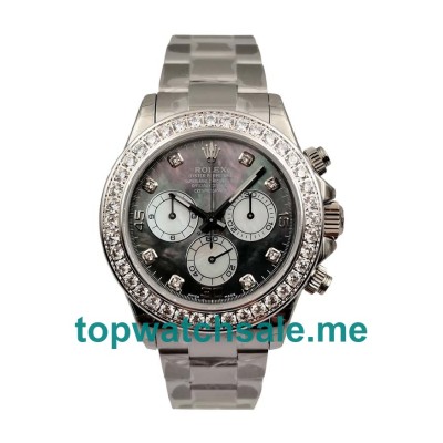 Replica Rolex Daytona 116519 UK - 40MM Steel Male Rolex Daytona Replica Watches - Blingwatches.co.uk