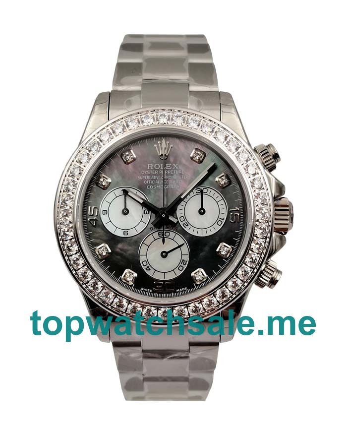 Replica Rolex Daytona 116519 UK - 40MM Steel Male Rolex Daytona Replica Watches - Blingwatches.co.uk