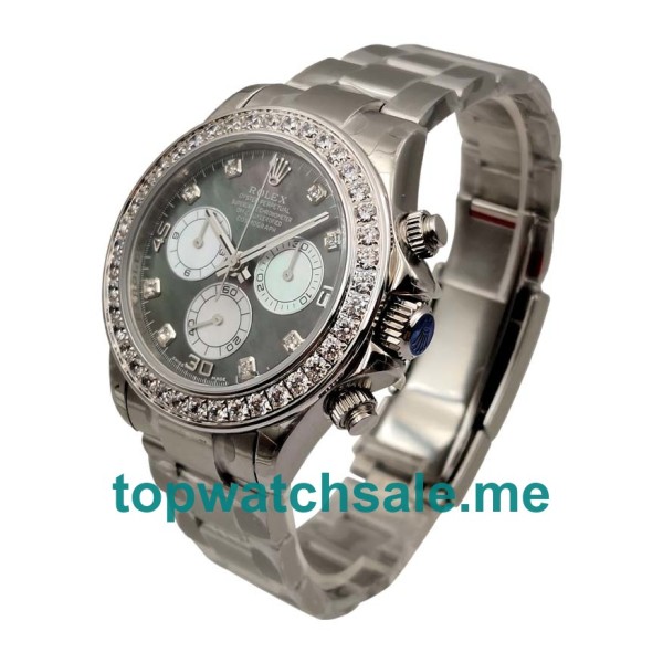 Replica Rolex Daytona 116519 UK - 40MM Steel Male Rolex Daytona Replica Watches - Blingwatches.co.uk