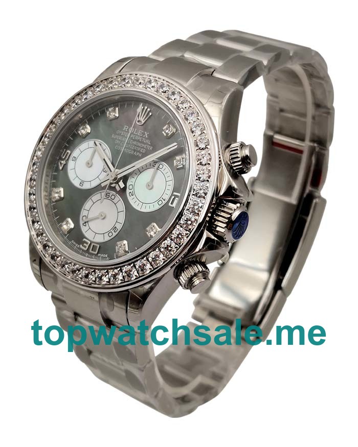 Replica Rolex Daytona 116519 UK - 40MM Steel Male Rolex Daytona Replica Watches - Blingwatches.co.uk
