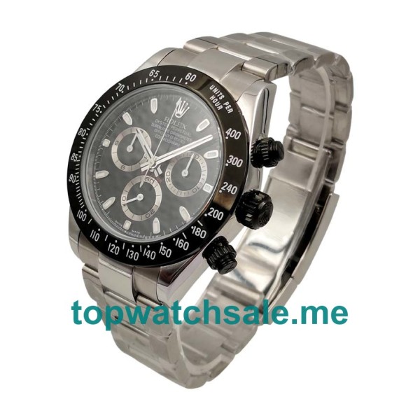 Replica Rolex Daytona 116500 LN UK - 40MM Steel Male Rolex Daytona Replica Watches - Blingwatches.co.uk