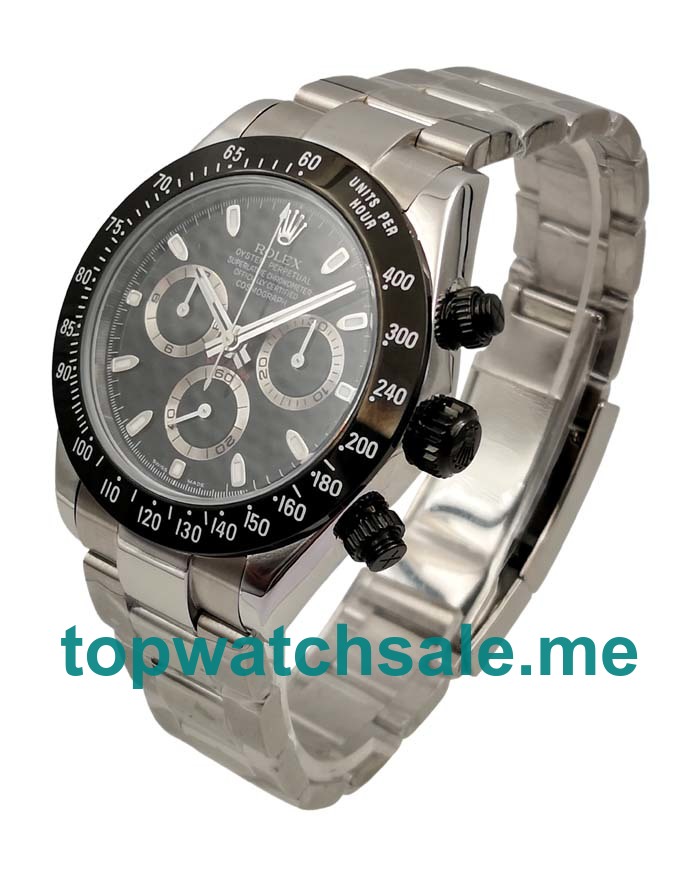 Replica Rolex Daytona 116500 LN UK - 40MM Steel Male Rolex Daytona Replica Watches - Blingwatches.co.uk