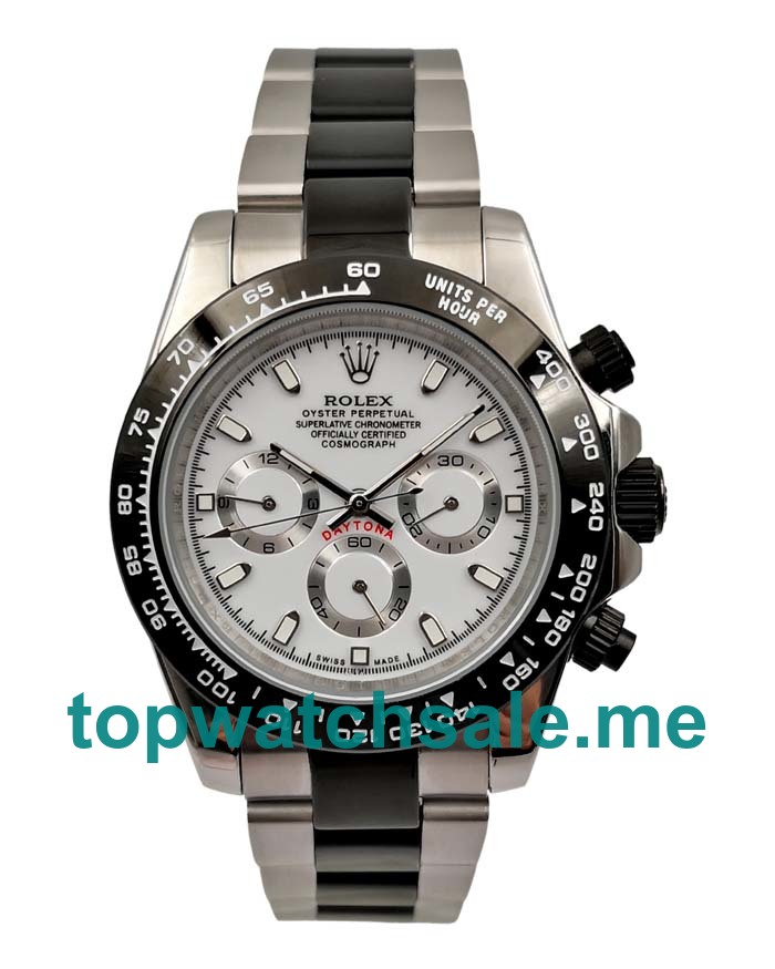 Replica Rolex Daytona 116500 UK - 40MM Steel Male Rolex Daytona Replica Watches - Blingwatches.co.uk