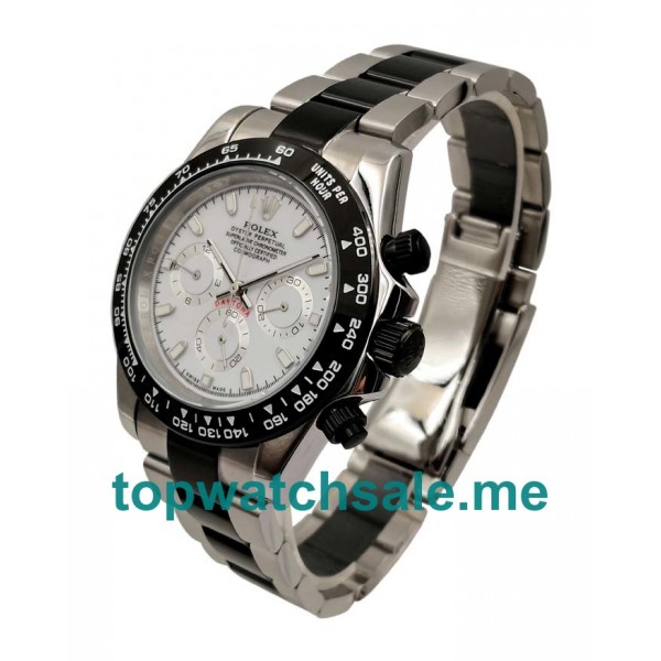 Replica Rolex Daytona 116500 UK - 40MM Steel Male Rolex Daytona Replica Watches - Blingwatches.co.uk