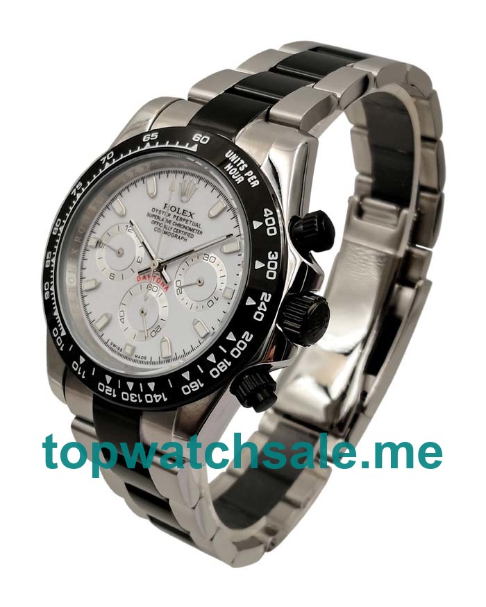 Replica Rolex Daytona 116500 UK - 40MM Steel Male Rolex Daytona Replica Watches - Blingwatches.co.uk