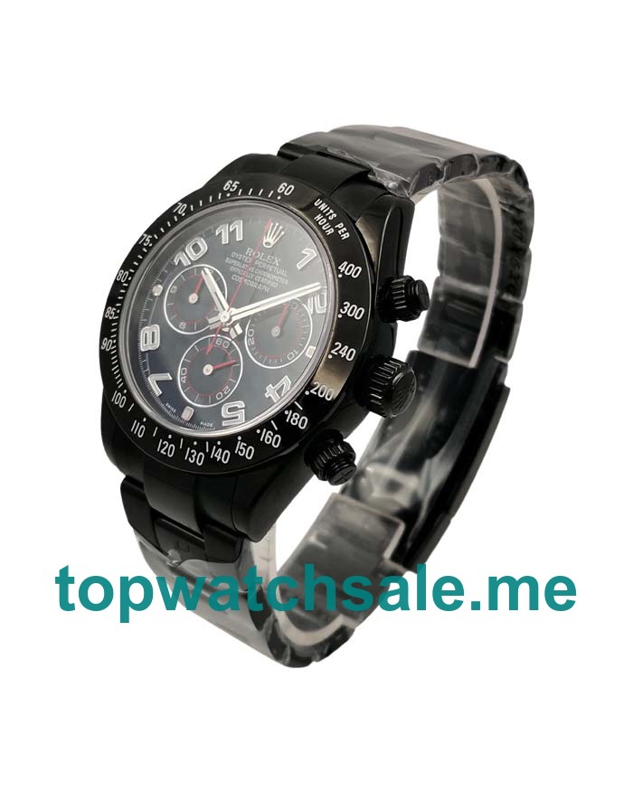 Replica Rolex Daytona 116509 UK - 40MM Steel Male Rolex Daytona Replica Watches - Blingwatches.co.uk