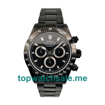 Replica Rolex Daytona 116520 UK - 40MM Steel Male Rolex Daytona Replica Watches - Blingwatches.co.uk