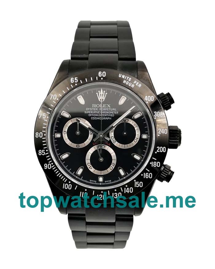 Replica Rolex Daytona 116520 UK - 40MM Steel Male Rolex Daytona Replica Watches - Blingwatches.co.uk