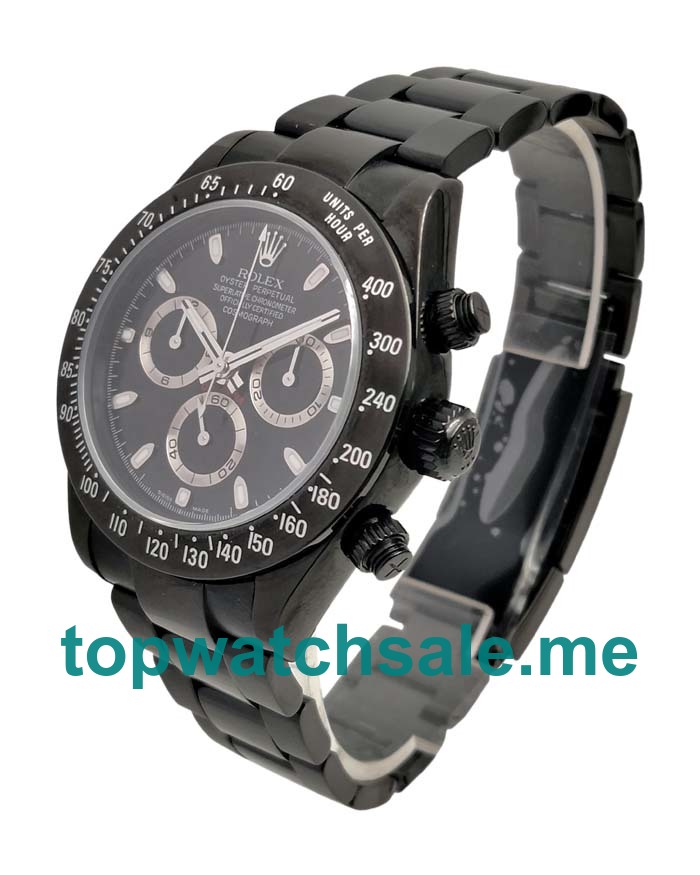 Replica Rolex Daytona 116520 UK - 40MM Steel Male Rolex Daytona Replica Watches - Blingwatches.co.uk