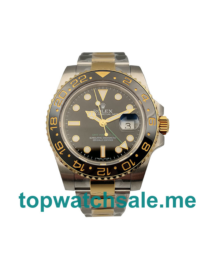 Replica Rolex GMT-Master II 116713 LN UK - 40MM Steel & Gold Male Rolex GMT-Master II Replica Watches - Blingwatches.co.uk