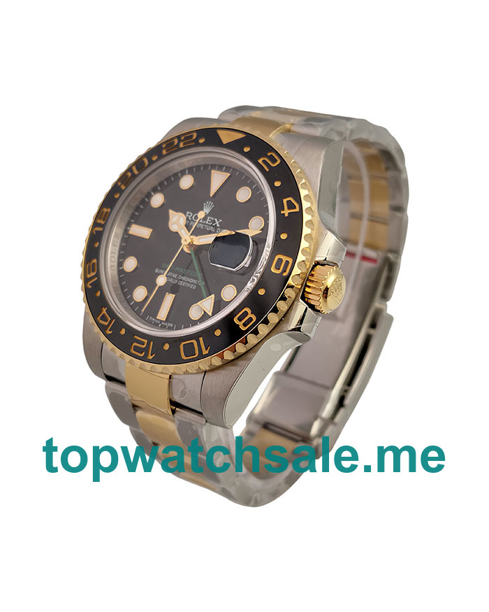 Replica Rolex GMT-Master II 116713 LN UK - 40MM Steel & Gold Male Rolex GMT-Master II Replica Watches - Blingwatches.co.uk