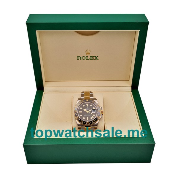 Replica Rolex GMT-Master II 116713 LN UK - 40MM Steel & Gold Male Rolex GMT-Master II Replica Watches - Blingwatches.co.uk