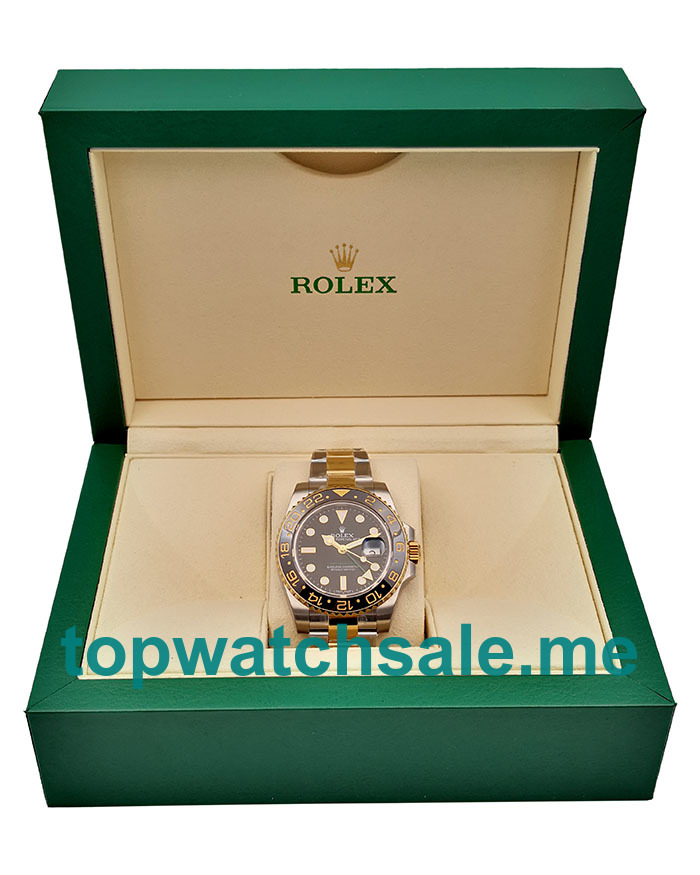 Replica Rolex GMT-Master II 116713 LN UK - 40MM Steel & Gold Male Rolex GMT-Master II Replica Watches - Blingwatches.co.uk