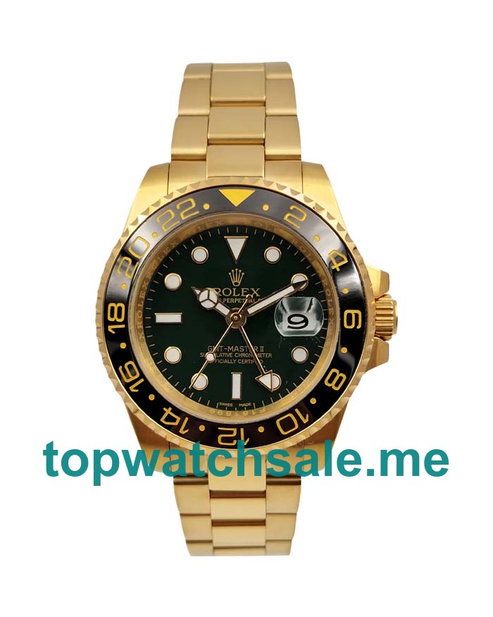Replica Rolex GMT-Master II 116718 UK - 40MM Gold Male Rolex GMT-Master II Replica Watches - Blingwatches.co.uk