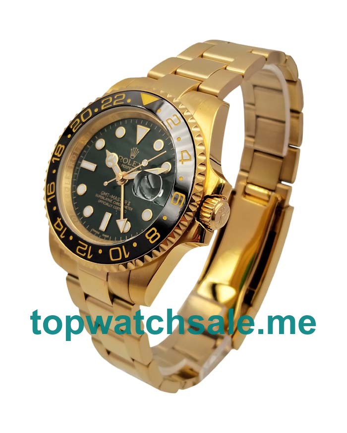 Replica Rolex GMT-Master II 116718 UK - 40MM Gold Male Rolex GMT-Master II Replica Watches - Blingwatches.co.uk