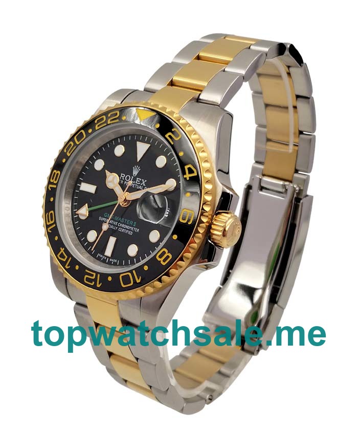 Replica Rolex GMT-Master II 116713 LN UK - 40MM Steel & Gold Male Rolex GMT-Master II Replica Watches - Blingwatches.co.uk