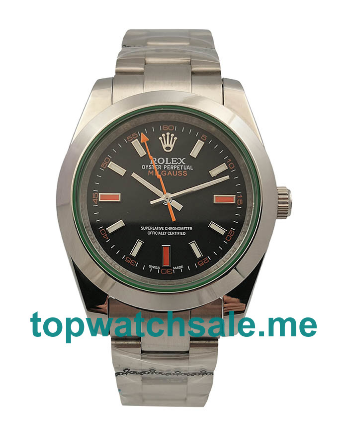 Replica Rolex Milgauss 116400GV UK - 41MM Steel Male Rolex Milgauss Replica Watches - Blingwatches.co.uk