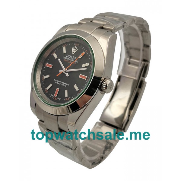 Replica Rolex Milgauss 116400GV UK - 41MM Steel Male Rolex Milgauss Replica Watches - Blingwatches.co.uk