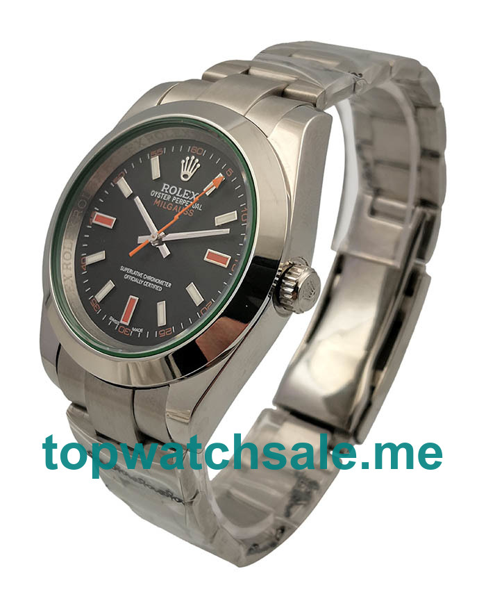 Replica Rolex Milgauss 116400GV UK - 41MM Steel Male Rolex Milgauss Replica Watches - Blingwatches.co.uk