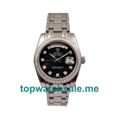 Replica Rolex Day-Date 118346 UK - 36MM Platinum Male Rolex Day-Date Replica Watches - Blingwatches.co.uk