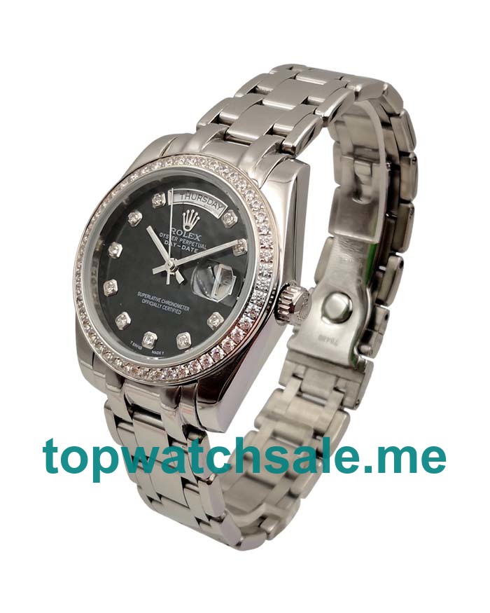 Replica Rolex Day-Date 118346 UK - 36MM Platinum Male Rolex Day-Date Replica Watches - Blingwatches.co.uk