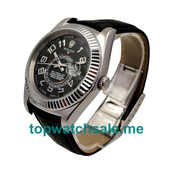 Replica Rolex Sky-Dweller 326139 UK - 40.5MM White Gold Male Rolex Sky-Dweller Replica Watches - Blingwatches.co.uk