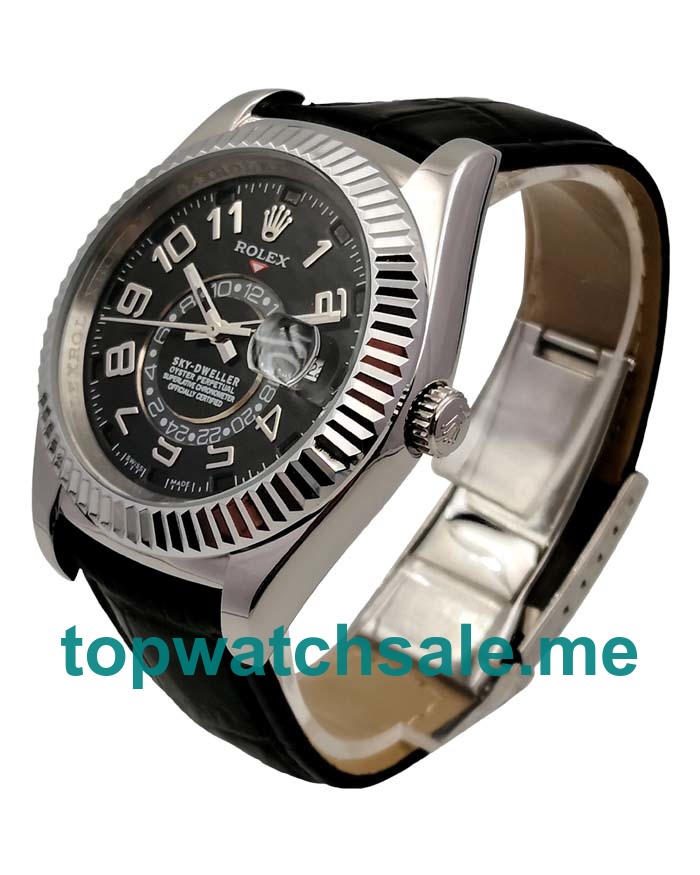 Replica Rolex Sky-Dweller 326139 UK - 40.5MM White Gold Male Rolex Sky-Dweller Replica Watches - Blingwatches.co.uk