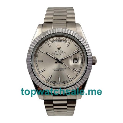Replica Rolex Day-Date II 218239 UK - 41MM White Gold Male Rolex Day-Date II Replica Watches - Blingwatches.co.uk