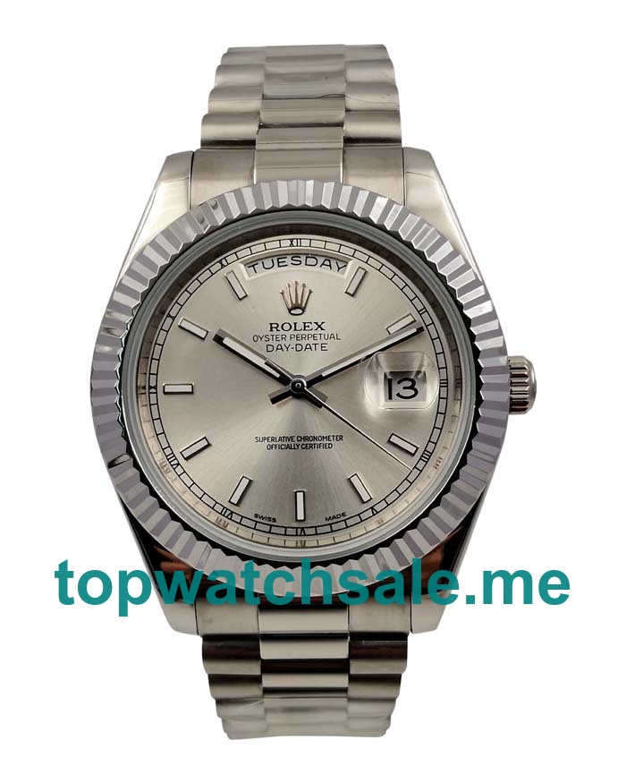 Replica Rolex Day-Date II 218239 UK - 41MM White Gold Male Rolex Day-Date II Replica Watches - Blingwatches.co.uk