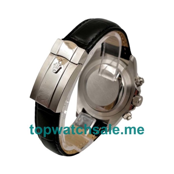 Replica Rolex Daytona 116589BR UK - 40MM White Gold Male Rolex Daytona Replica Watches - Blingwatches.co.uk