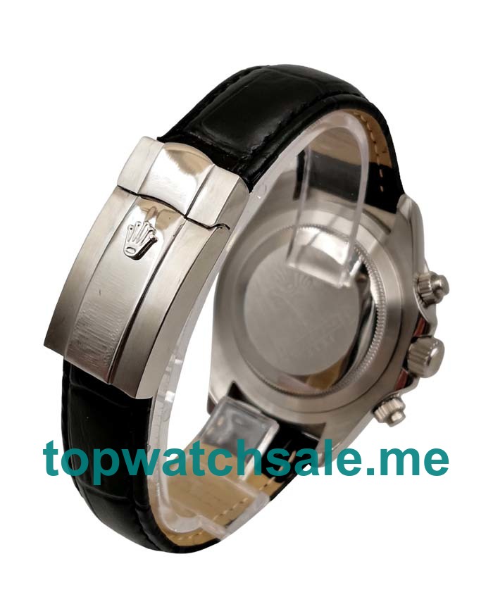 Replica Rolex Daytona 116589BR UK - 40MM White Gold Male Rolex Daytona Replica Watches - Blingwatches.co.uk