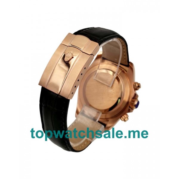 Replica Rolex Daytona 116515 UK - 40MM Rose Gold Male Rolex Daytona Replica Watches - Blingwatches.co.uk
