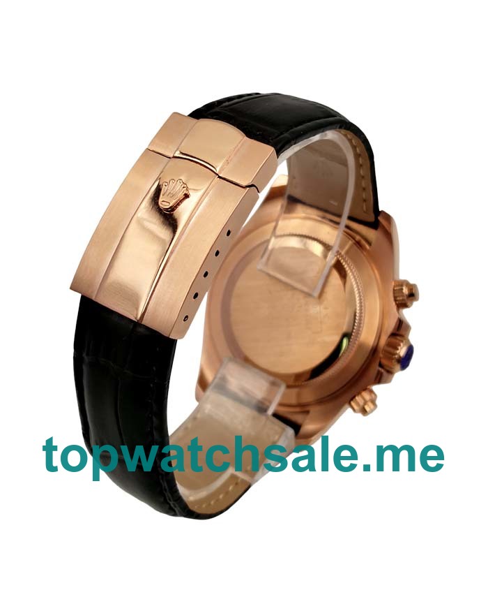 Replica Rolex Daytona 116515 UK - 40MM Rose Gold Male Rolex Daytona Replica Watches - Blingwatches.co.uk