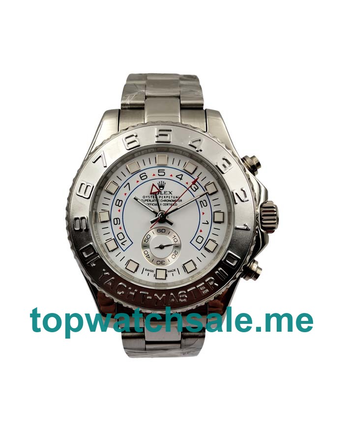 Replica Rolex Yacht-Master II 116689 UK - 44MM White Gold Male Rolex Yacht-Master II Replica Watches - Blingwatches.co.uk