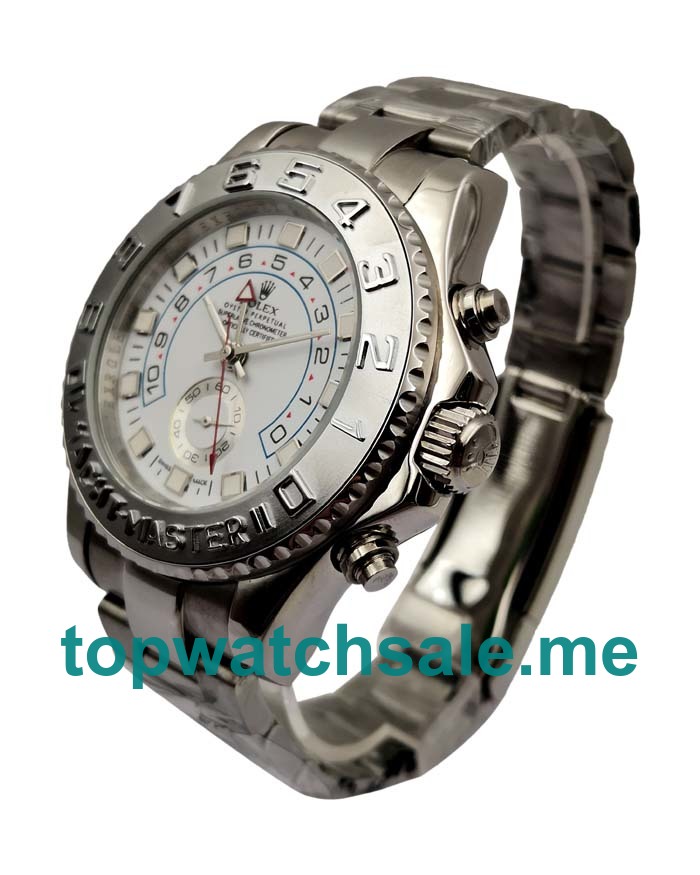 Replica Rolex Yacht-Master II 116689 UK - 44MM White Gold Male Rolex Yacht-Master II Replica Watches - Blingwatches.co.uk