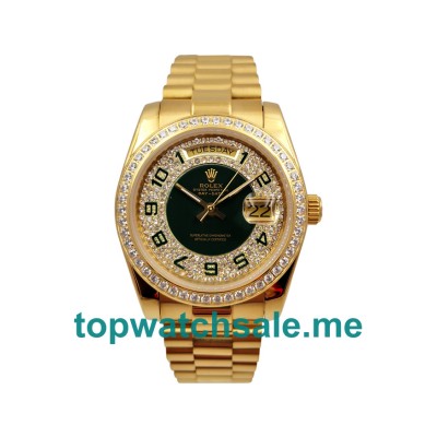Replica Rolex Day-Date 118348 UK - 36MM Gold Male Rolex Day-Date Replica Watches - Blingwatches.co.uk