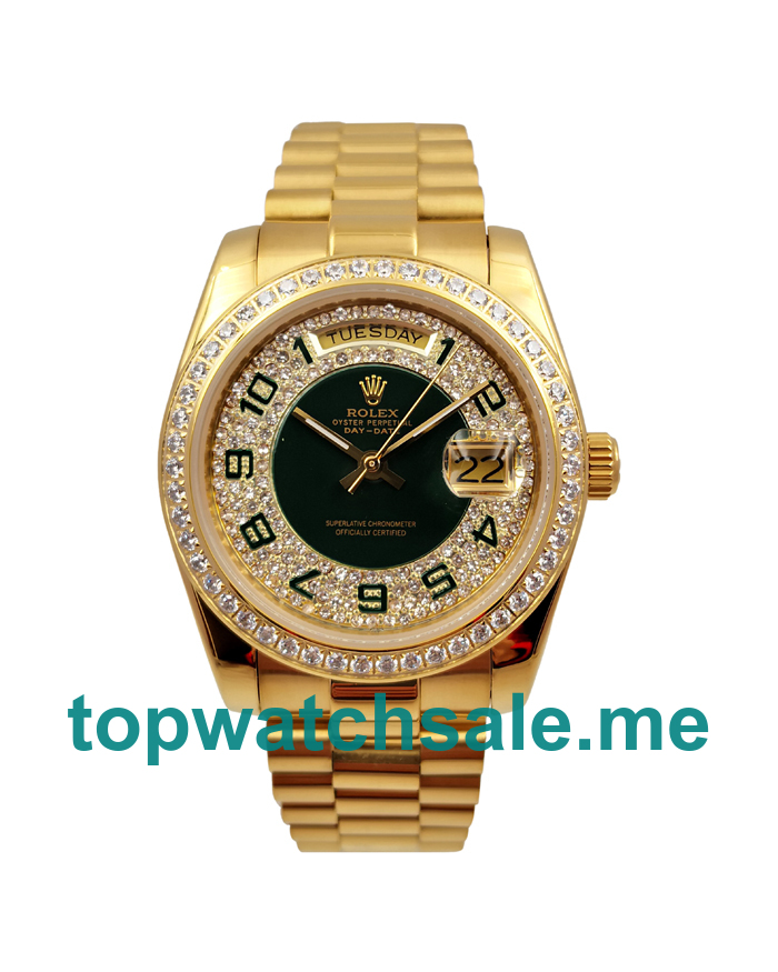Replica Rolex Day-Date 118348 UK - 36MM Gold Male Rolex Day-Date Replica Watches - Blingwatches.co.uk